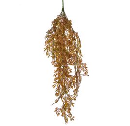 HANGING LEAVES BUSH 80CM BROWN