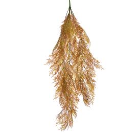 HANGING LEAVES BUSH 80CM BROWN