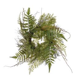 SMALL FERN WREATH 40CM GREEN