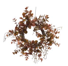 SMALL EUCALYPTUS WREATH 30CM BROWN