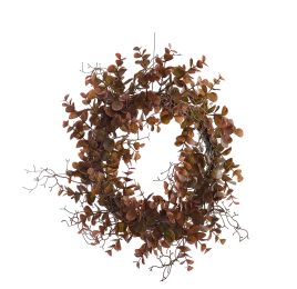 LARGE EUCALYPTUS WREATH 40CM BROWN