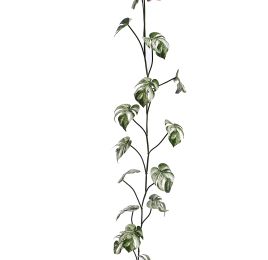 MONSTERA GARLAND 170CM WHITE GREEN