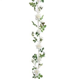 VELVET ROSE GARLAND 180CM CREAM