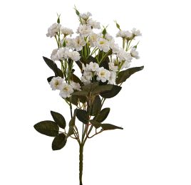 MINI ROSE BUSH X7 33CM CREAM