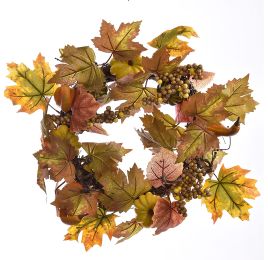 AUTUMN WREATH W/PUMPKIN YELLOW