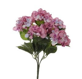 HYDRANGEA BUSH X 7 44CM MAUVE