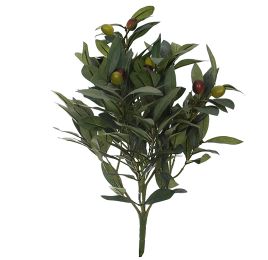 OLIVE BUSH X 5 W/BERRY 43CM GREEN
