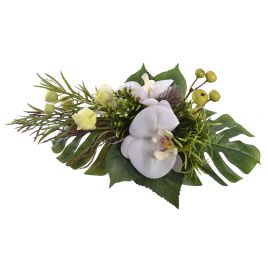 ORCHID ON PLATE D35 H12CM CREAM