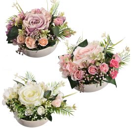 ROSE HYDRANGEA ON ROUND POT 15CM ASSORTIMENT