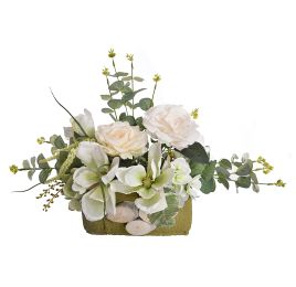 ROSE MAGNOLIA ARR IN POT 35X60CM CREAM GREEN