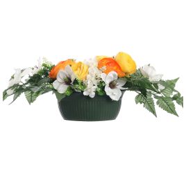 RANUNCULUS MAGNOLIA ARR IN POT 60X20X20CM ORANGE YELLOW