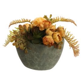 ROSE BALL ROSE ARR 20X20X11CM RUST