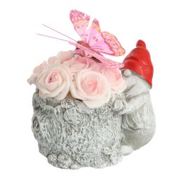 ROSE HYDRANGEA IN PLANTER GOBLIN 13X10X10CM PINK