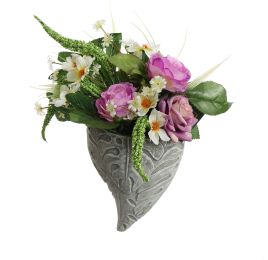 ROSE IN HANGING POT 30X20X10CM LAVENDER