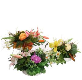 ROSE LILY ARR ON ROUND POT 16X32X20CM ASSORTED