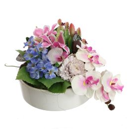 LILY ORCHID ARR IN ROUND POT 17X20X30CM PINK