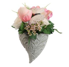 ROSE BUTTERFLY IN HANGING PLANTER 25X17X10CM PINK