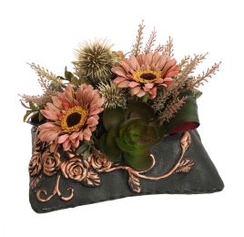 GERBERA THISTLE ARR 15X23X20CM BROWN