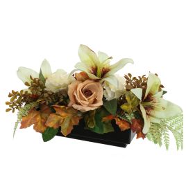 ROSE LILY IN PLASTIC POT 24X50X20CM BROWN