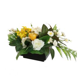 ROSE MINI ROSE ARR IN PLASTIC POT 35X18X16CM CREAM