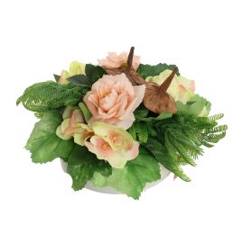 ROSE HYDRANGEA ARR D22X14CM PEACH