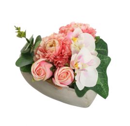 ORCHID MINI MUM ARR IN HEART 17X10 PINK