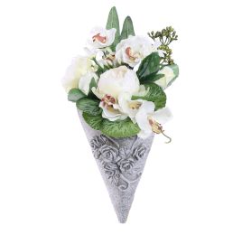 ROSE ORCHID ARR IN HANGING PLANTER 18X10X34CM CREAM