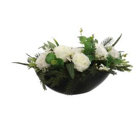 ROSE SANCEVERIA PICK IN OVAL PLANTER 39X12X30CM CREAM