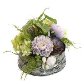 ROSE MUM ARR IN ROUND PLANTER D27X18CM LILAC 