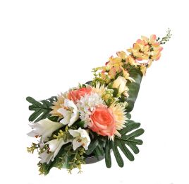 GERBERA ROSE ON PLATE 60CM SALMON