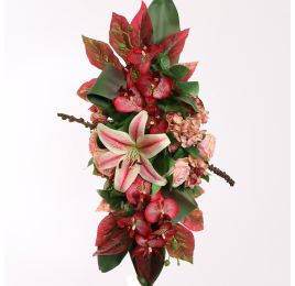ROSE LILY ORCHID ARR 80X50X20CM PINK