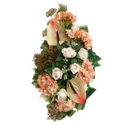 ANTHURIUM HYDRANGEA ROSE ARR 70X40X20CM PEACH