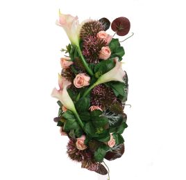 ROSE CALLA ARR 42X20X17CM PURPLE