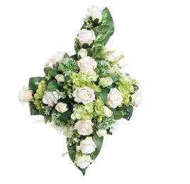 ROSE HYDRANGEA ARR 60X40X18CM PEACH