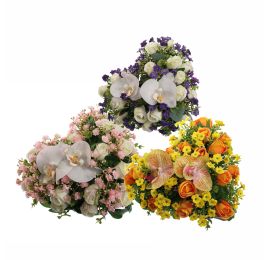 GYPSO ROSE ARR ON HEART 30X30X15CM ASSORTED