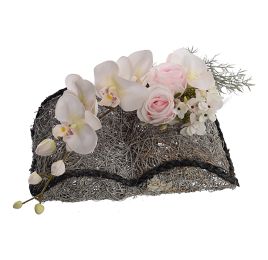 ROSE/ORCHID ARRANGEMENT IN SALIM PLANTER CREAM PINK