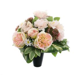 PEONY ROSE BUD ARR IN VASE D30X30CM PINK
