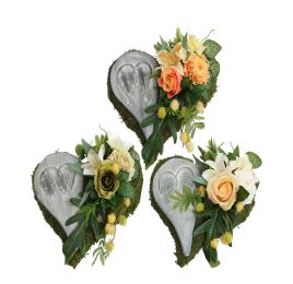ROSE BUD/EASTERLILY/ZINNIA ARR ON MOSS PLANTER ASSORTED
