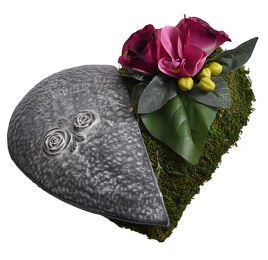 ROSE/ORCHID ARRANGEMENT ON HEART LAVENDER