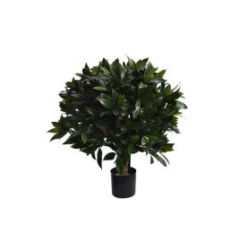 PLASTIC LAUREL BALL IN POT 66CM GREEN