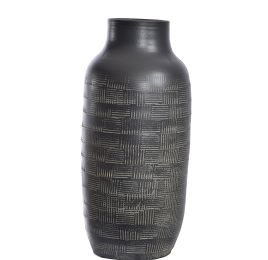 BERGA VASE D22XH50CM BROWN