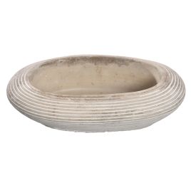 OVAL PLANTER 21x13.5x6 CM GREY