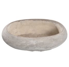 OVAL PLANTER 26.5x16x7.5 CM GREY