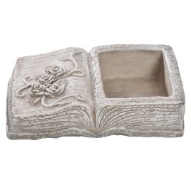 BOOK PLANTER 20x14x5.5 CM GREY