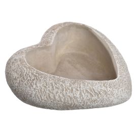 HEART PLANTER 19x19x8 CM GREY