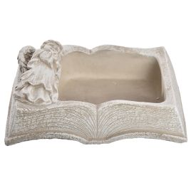 BOOK PLANTER 18x13x8 CM GREY