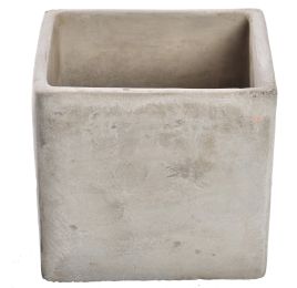 SQUARE PLANTER 11X11X10CM GREY