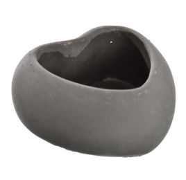 HEARTSHAPE 16X16X6CM GREY