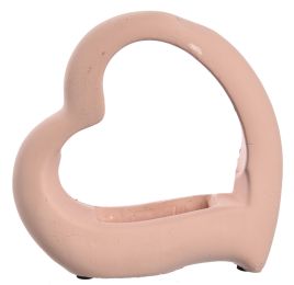 OPEN HEART 19X19X5CM PINK