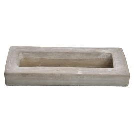 RECTANGLE PLANTER 30X12X6CM GREY